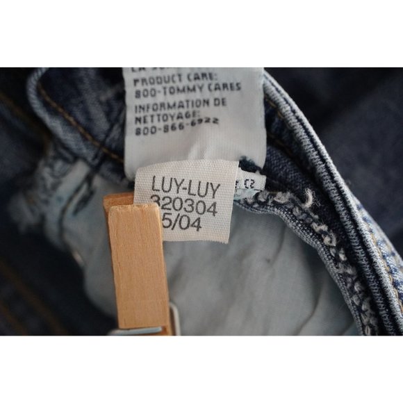 Tommy Hilfiger Jeans Juniors Size 9 LUY LUY Stretch Flare 2004 Bare Back Blue De - Picture 11 of 11